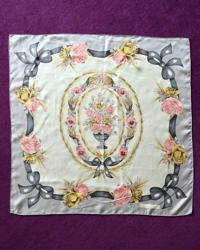 1990's Chirstian Dior, 100% Silk Scarf