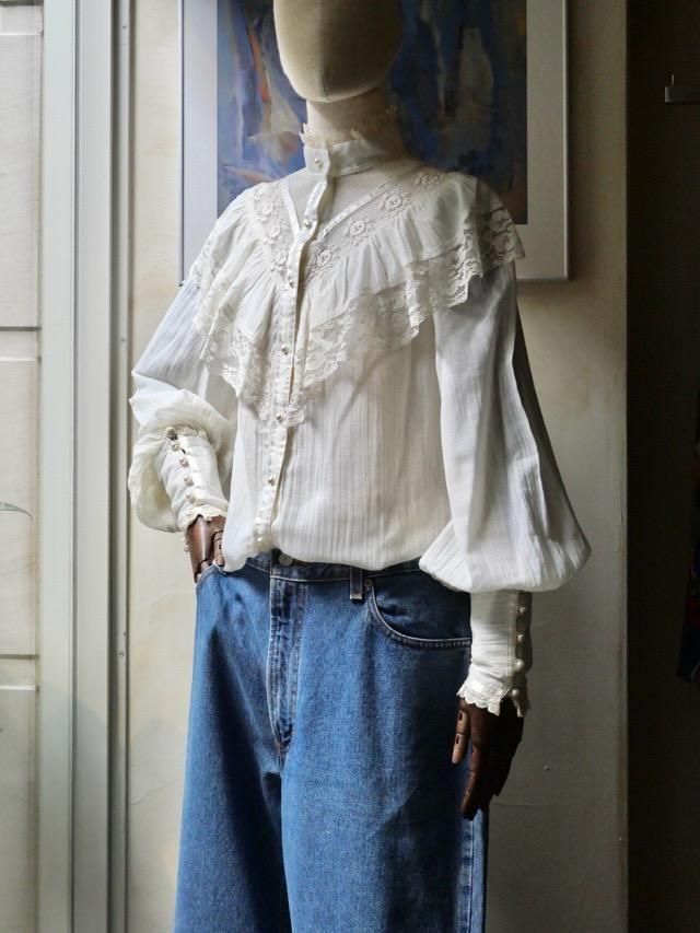 1980~90's USA Vintage Cotton Dress Blouse &#128026;