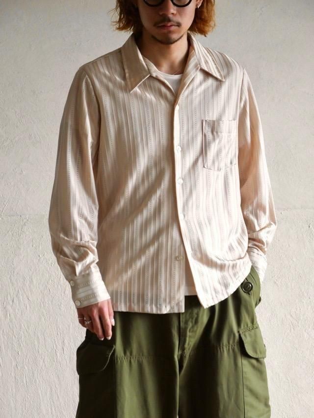 1970's Vintage Triump Stripe Open-Collar Shirt