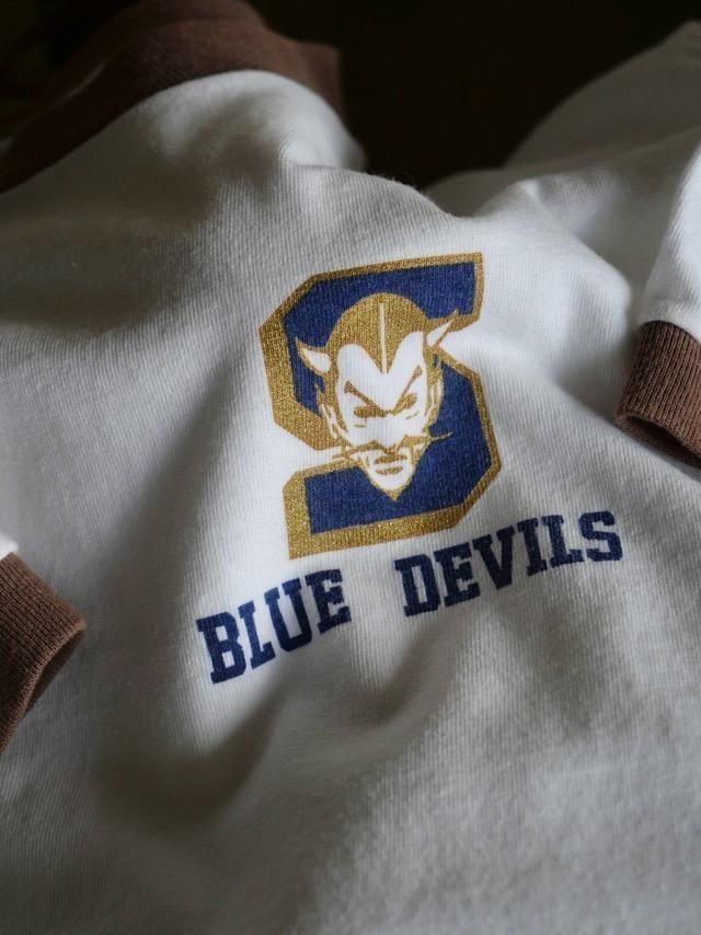 1990's "BLUE DEVILS" Ringer-tee