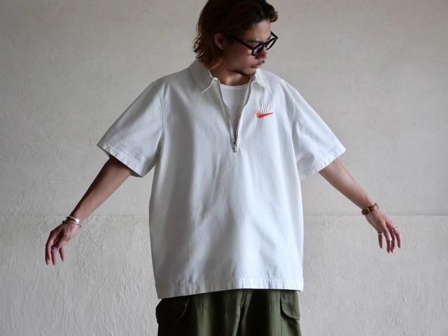 NIKE Cotton Canvas Half Zip Shirt