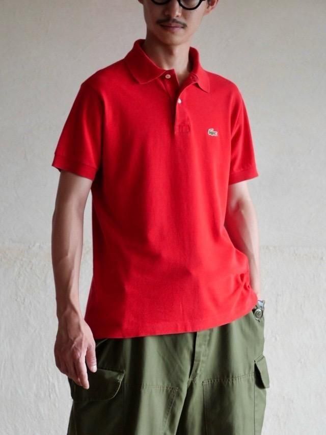 1970~80's Vintage French LACOSTE Polo Shirt, Red
