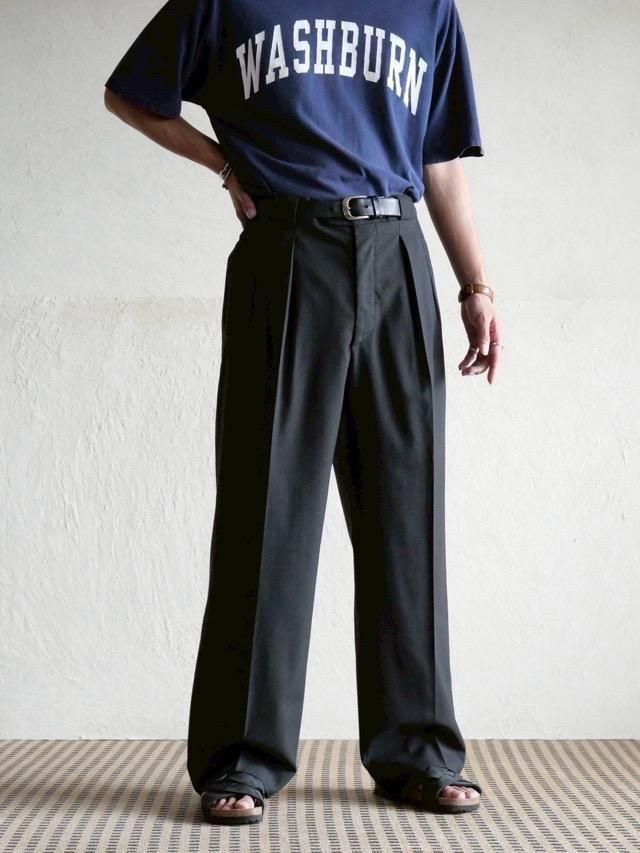 00's Italia Wool 2tucks Stripe Trousers
: Brown  Ice gray  Black