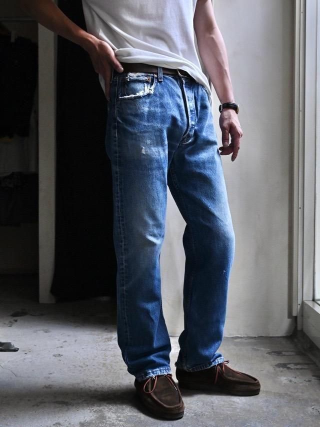 Euro Levi's 501 GoodFade Denim pants, Made in UK&#127468;&#127463;w.82 