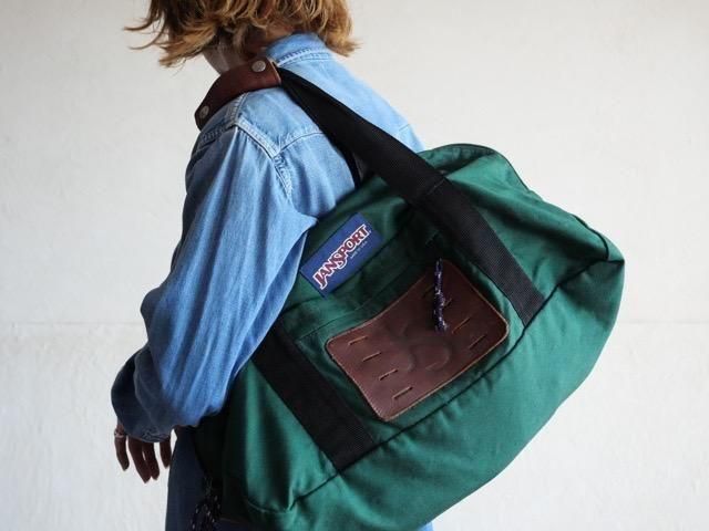 1990's JANSPORT Boston Bag Green