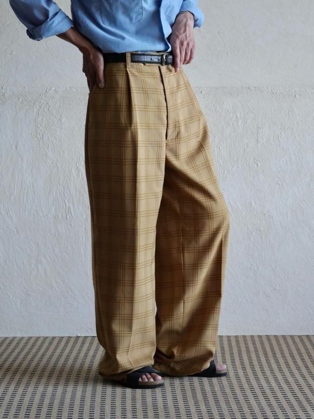 MONTE CARLO Check Wide Slacks
