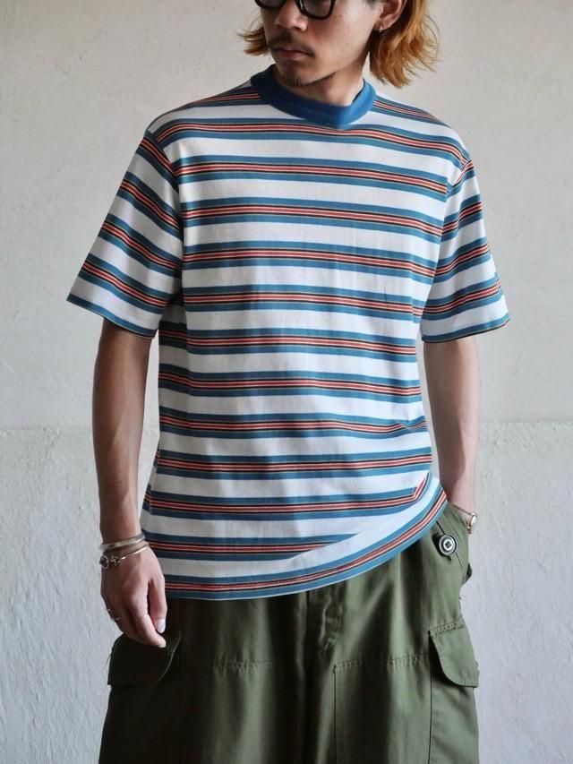 1990s Vintage Mock Neck Border T-Shirt 