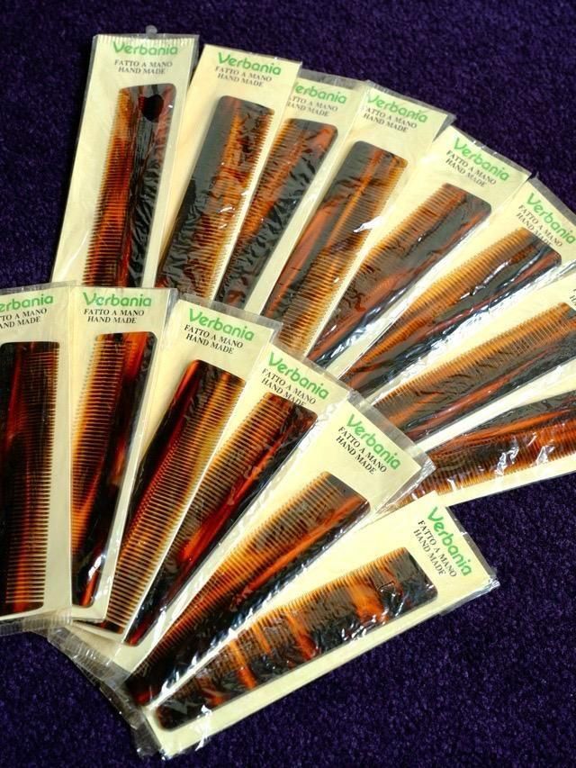 DEADSTOCK
Italian Vintage "Verbania" Hair Comb, Brown