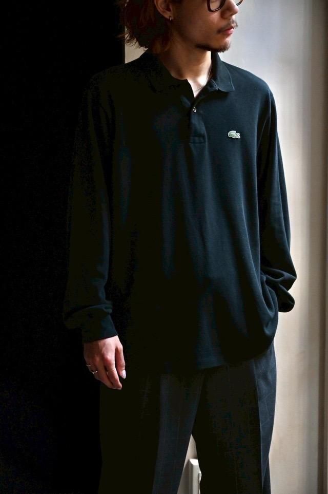 1990's French LACOSTE L/S Polo ShirtBlack / size 4