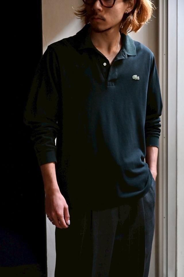 1990's French LACOSTE L/S Polo ShirtBlack / size 5