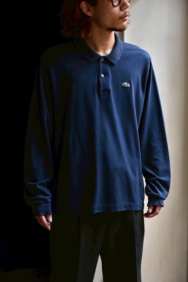 1990's French LACOSTE L/S Polo ShirtNavy / size 6
