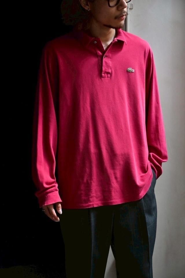 1990's French LACOSTE L/S Polo ShirtPink / size 6