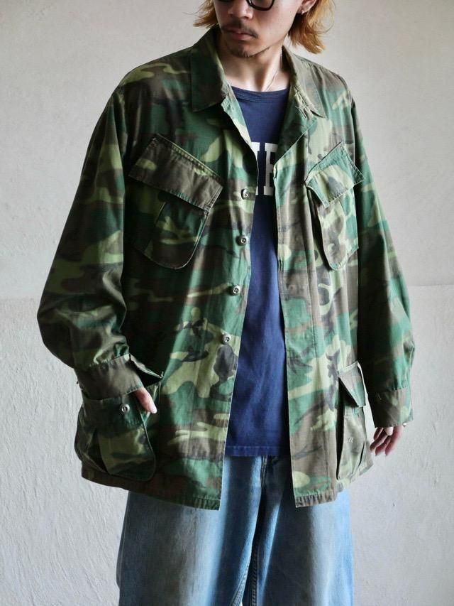 1969s U.S.ARMY Vintage Jungle Fatigue Jacket, Green Leaf Pattern