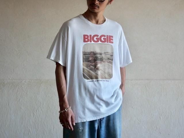 1990~00's Printed White T-Shirt "BIGGIE"