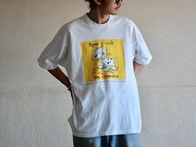 1990~00's Printed White T-Shirt "Dalmatian"
