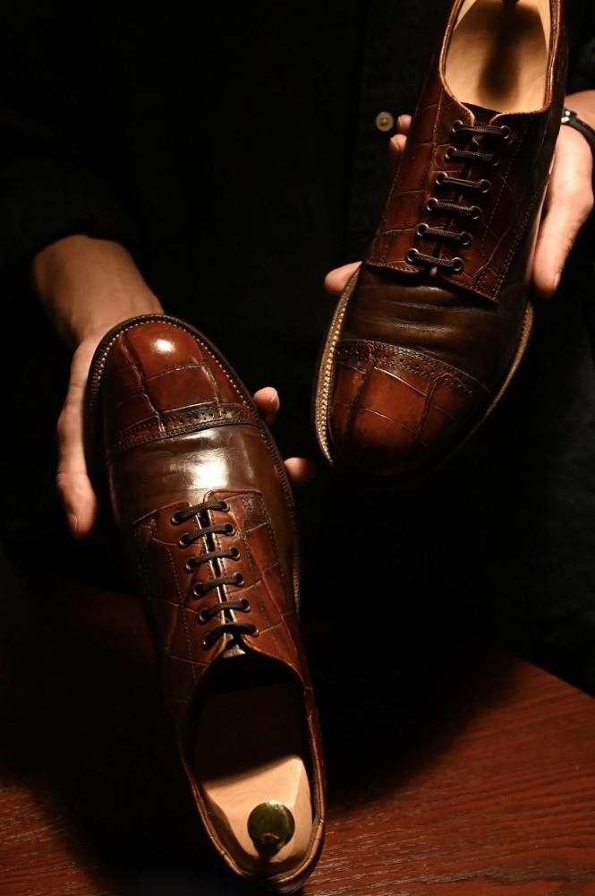 1990's STACY-ADAMS Switch Design Leather Shoes