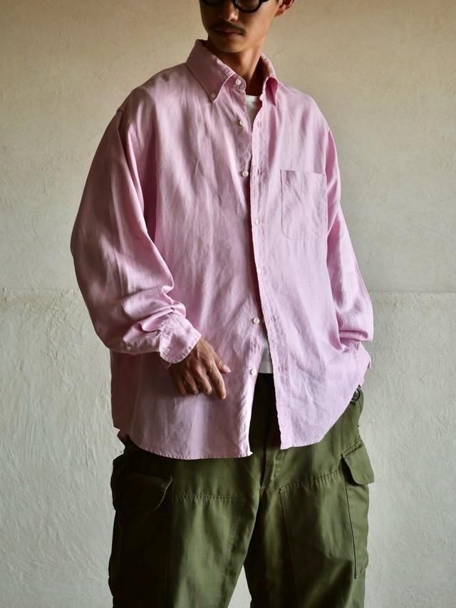 1990's Henry Cotton's Linen ShirtPINK Linen