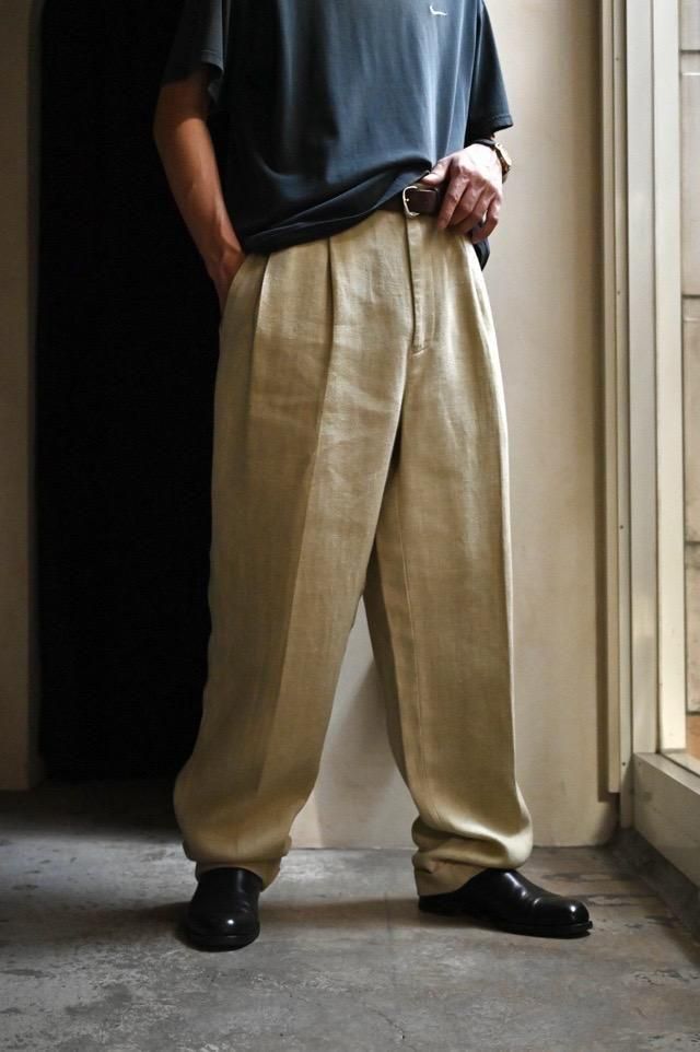 1990's NAUTICA "RIGGER" Tow Tucks Linen Slacks