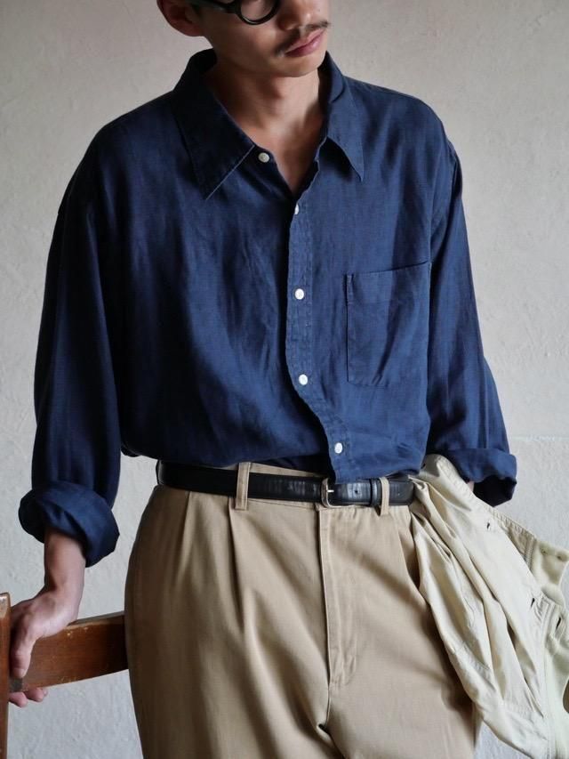 00's Gap Navy Linen Shirt