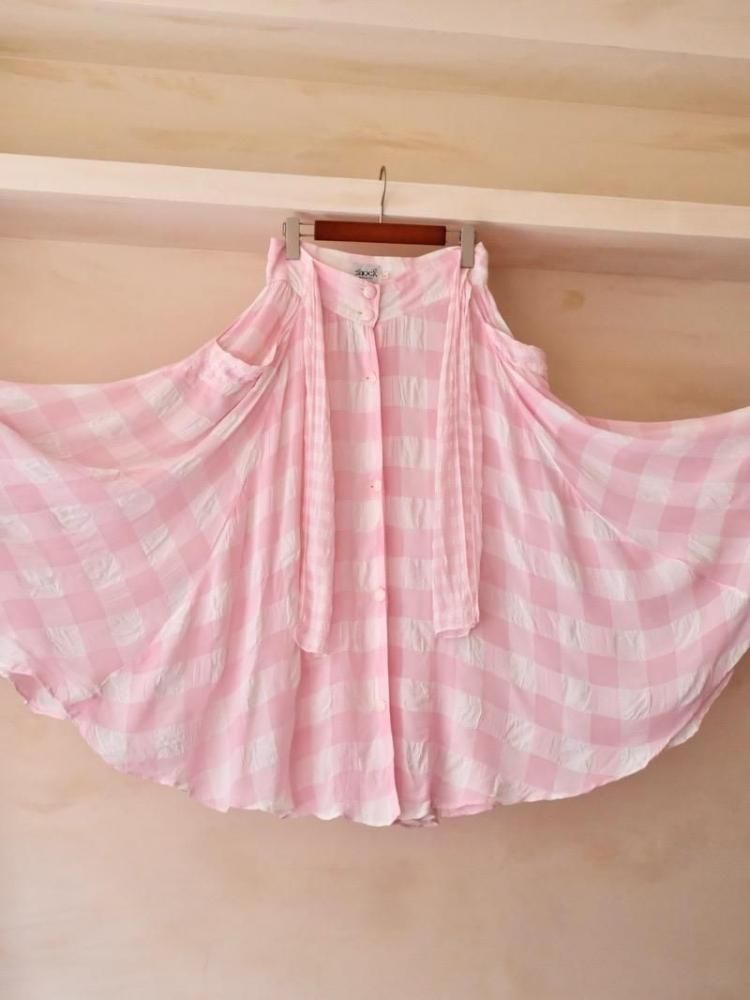 90's Italian Vintage SHOCK Viscose&Acetato Skirt
