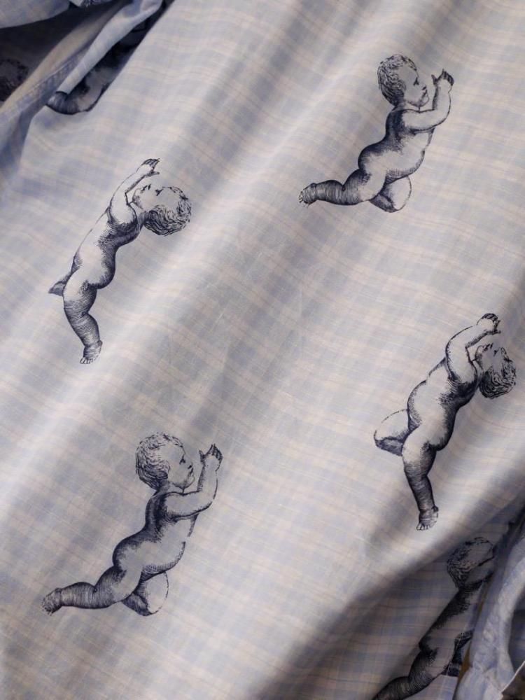 00's VIASPIGA MILANO Printed Cotton Shirt "All Made in Italy"