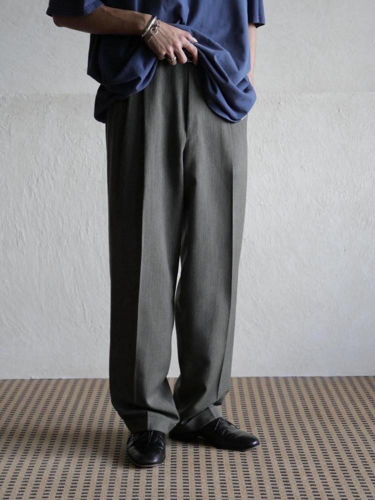 1980~90s Vintage "Avanzata / For Harry Rosen" Hopsack Trousers, Made in Italy
