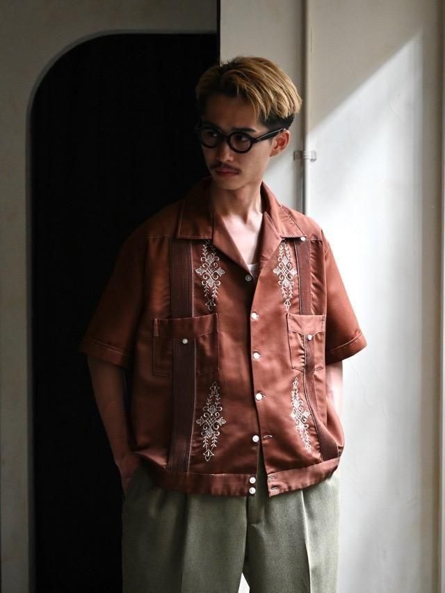 1970's Vintage Brown Short Cuba Shirt