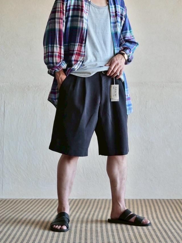 DEADSTOCK 1990~00's Arrow Black 2tucks Trouser-Shorts