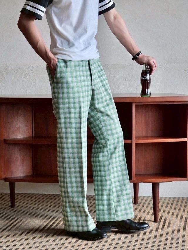 1970-80's JCPenney Polyester Knit Check Trourers