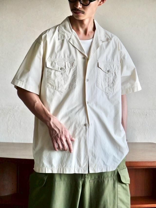 1980's Polo Country Ralph Lauren
Typewriter Cloth Open Collar S/S Shirt