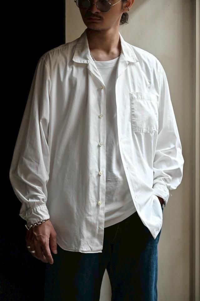 1990s CLUB MONACO Cotton Broadcloth Open Collar Shirt