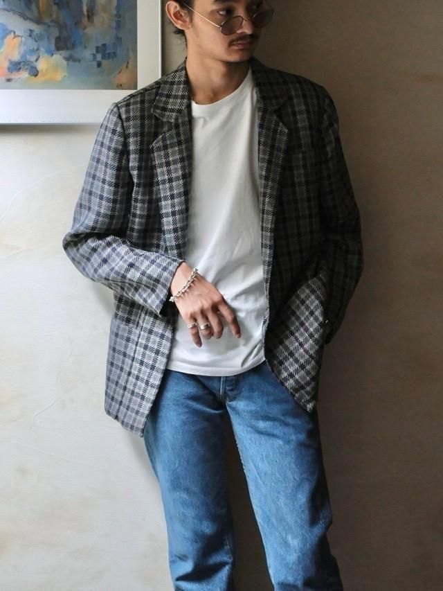 1980's Italian Vintage "Summer Tweed" JKT
(60% Linen  40% Summer Wool)
