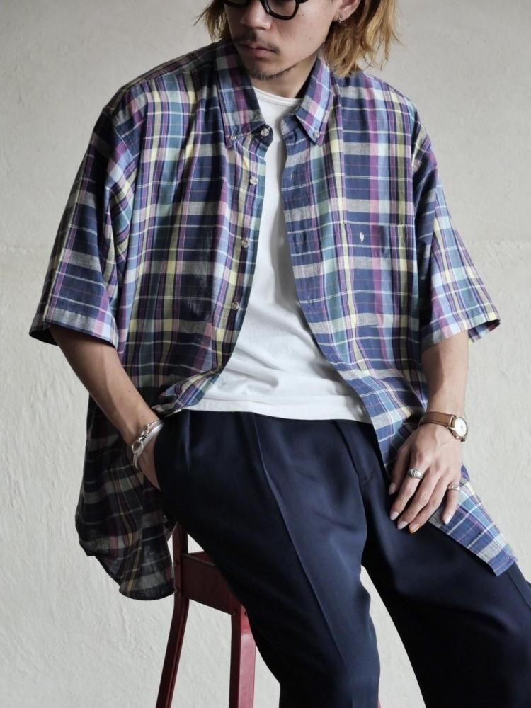 ~1990s Eddie Bauer S/S Madras Check Shirt