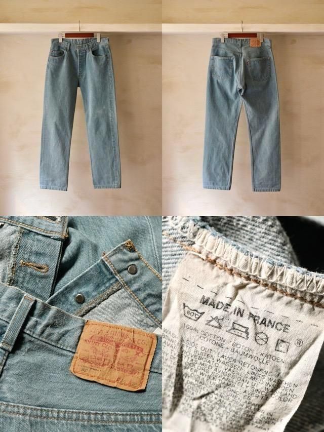 Levi's501 Denim Pants, Grayish-Blue 
Made in FRANCE&#127467;&#127479; / 1991ǯ2