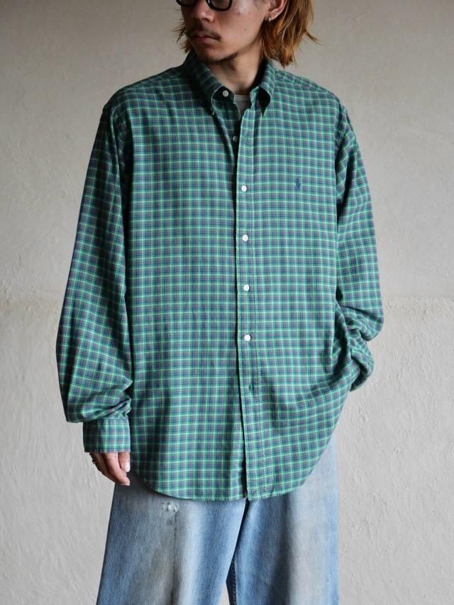 1990s Ralph Lauren Check Shirt "Green"