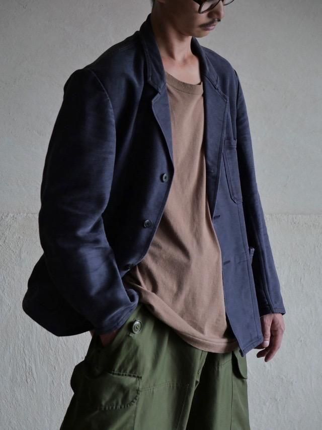 1980's Vintage German Work 
Black Elephant Skin Tailored Jacket