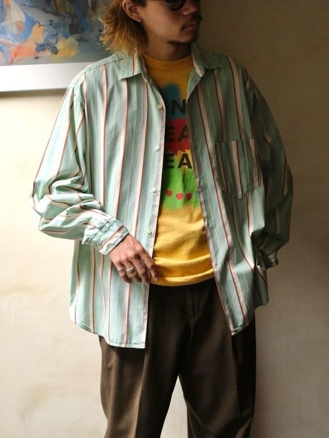 1990's REPLAY Cotton Stripe Shirt, Made in Italy.