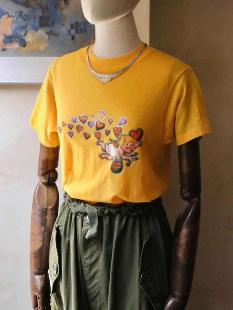 1980's USA Vintage Printed T-shirt "Love-Angel"