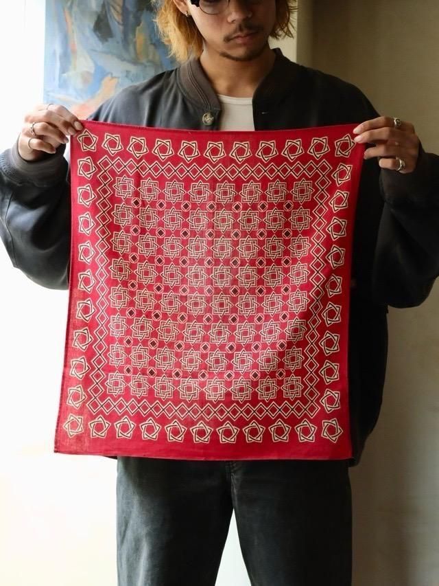 Italian Vintage Geometric Cotton Bandanna