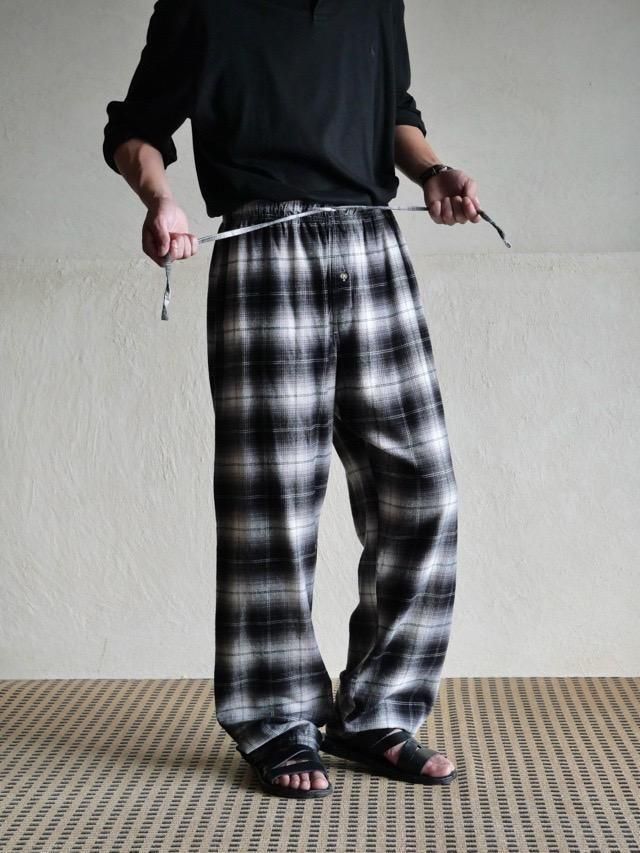 00's Ombre Check Cotton Pajamas Pantsڭ