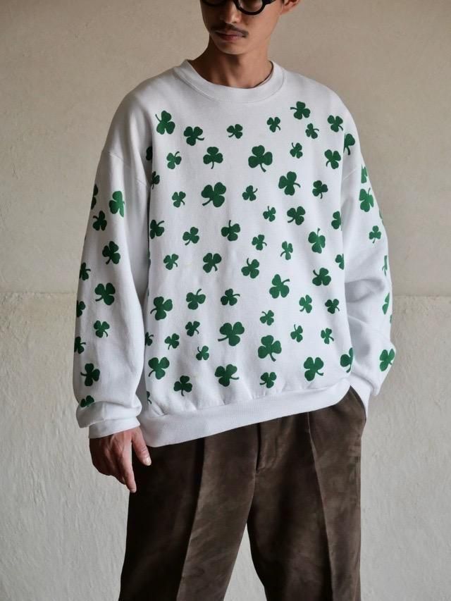 1990s Vintage Printed Sweater, Clover