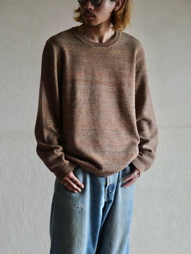 1990s Vintage Heather Color Cotton KnitHeather Brown