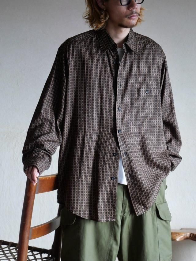 Claiborne Fine Pattern Rayon ShirtBlack