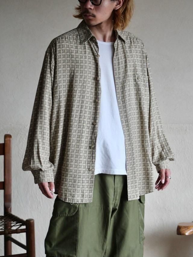 Claiborne Fine Pattern Rayon ShirtIvory