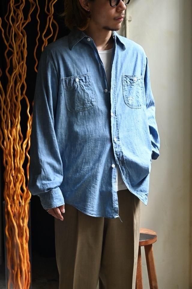 1960~70's Vintage "WASHINGTON DEE-CEE" Cotton Chambray Shirt