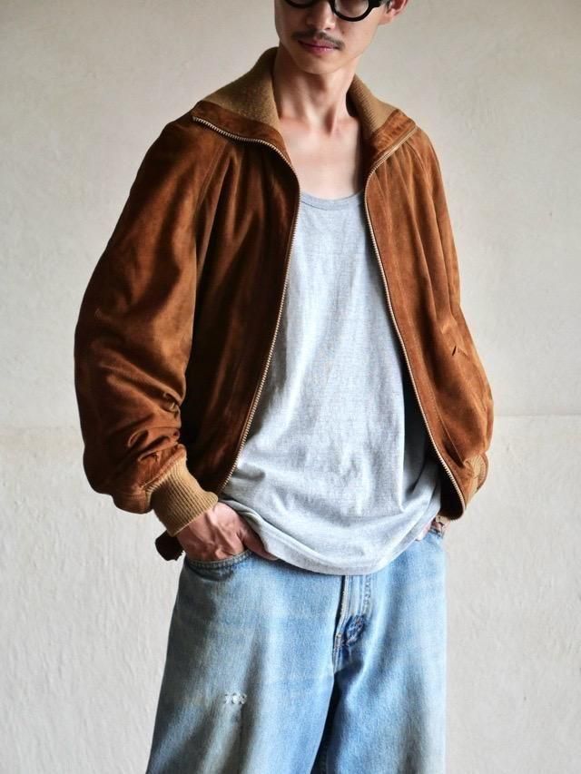 1980~90's Italian Vintage Goat-Suede Jacket