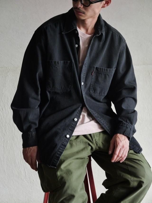 00s Levis Black Denim Shirt