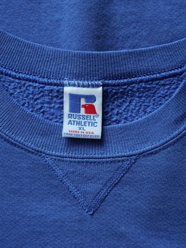 Size XL1990s Russell V-Front Sweat Shirt Blue