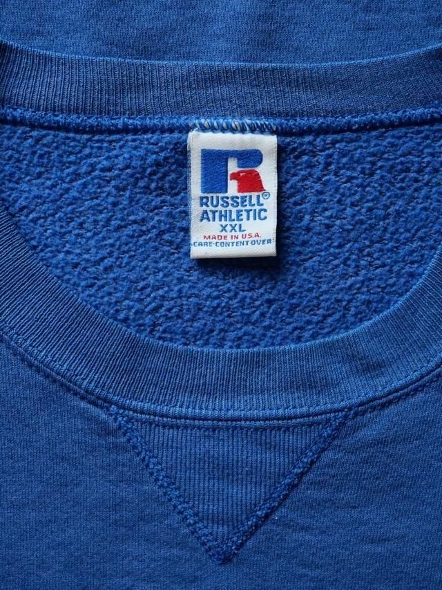 Size XXL1990s Russell V-Front Sweat Shirt Blue