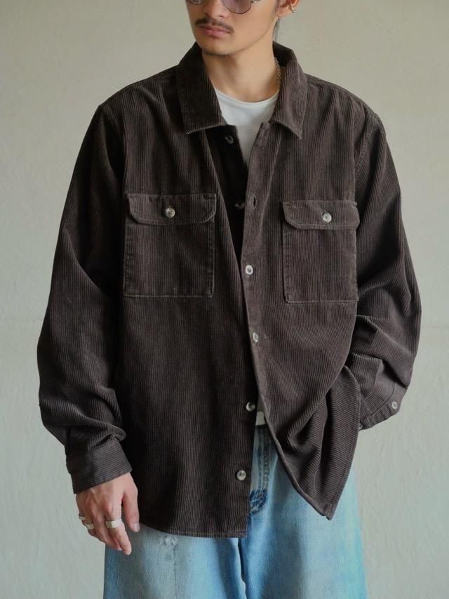 1990s GAP Corduroy Shirt, Dark Brown